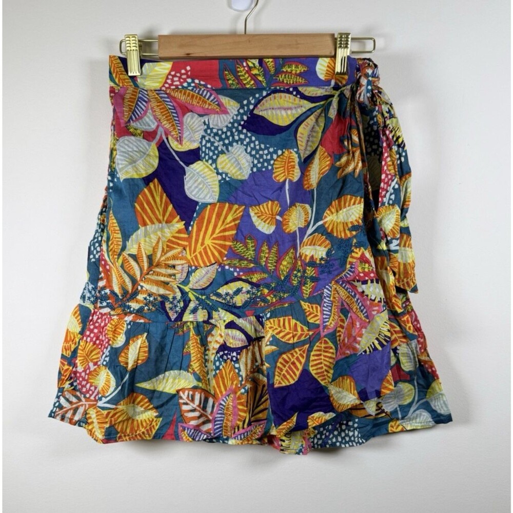 Cynthia Rowley Multicolor Floral Embroidered A-Line Short Skirt - Size S